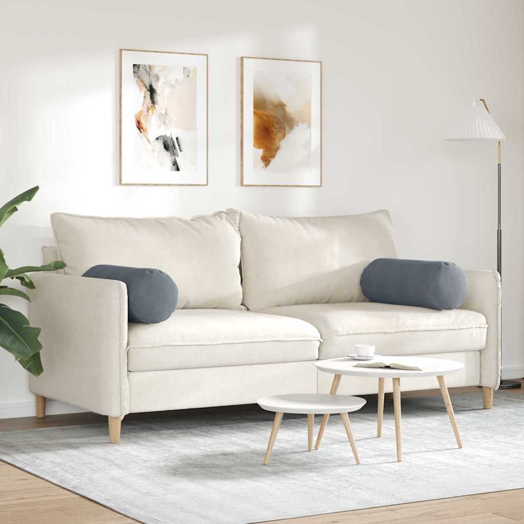 vidaXL Μαξιλάρια Στήριγμα 2 pcs Σκούρο Γκρι Ø 25 x 70 cm