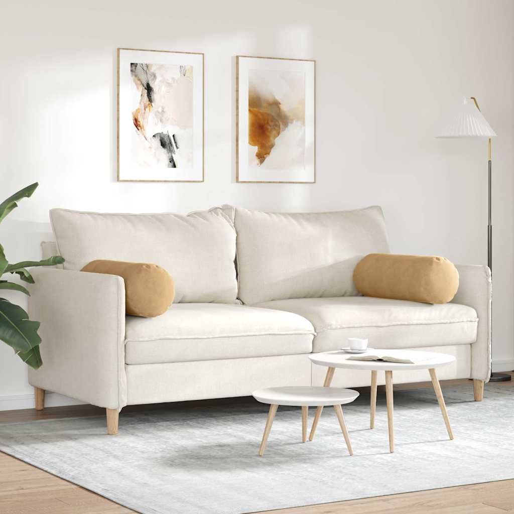 vidaXL Μαξιλάρια Στήριγμα 2 pcs Καφέ Ø 25 x 70 cm Υφασμάτινο Κορντουρά