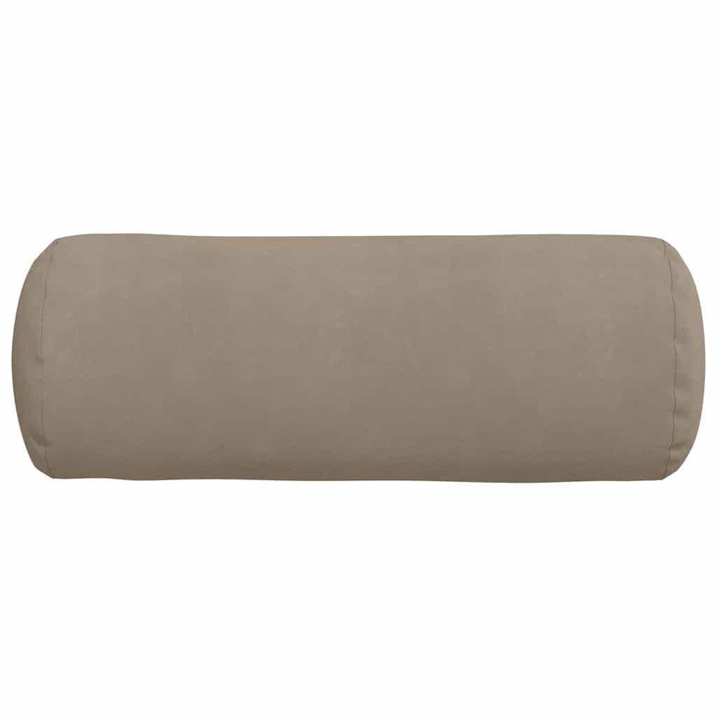 vidaXL Μαξιλάρια Στήριγμα 2 pcs Taupe Ø 25 x 70 cm Ύφασμα Μικροΐνας