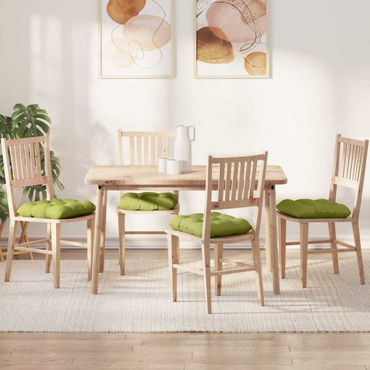 vidaXL Μαξιλάρια καθισμάτων 4 pcs Ανοιχτό Πράσινο 40 x 40 x 12 εκ.