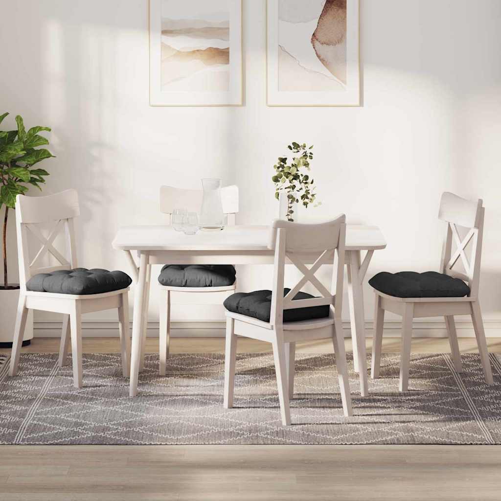 vidaXL Μαξιλάρια καθισμάτων 4 pcs Σκούρο Γκρι 40 x 40 cm