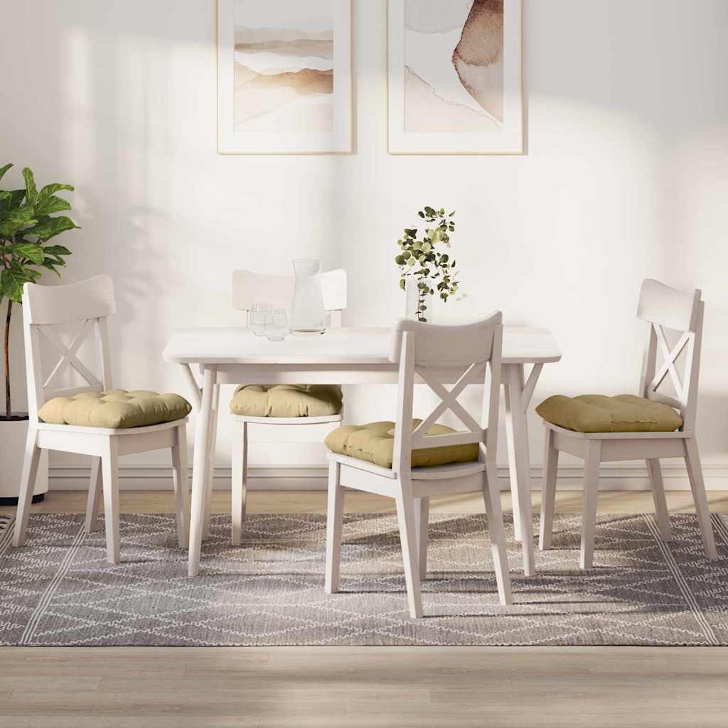 vidaXL Μαξιλάρια καθισμάτων 4 pcs Γκρι Πράσινο 40 x 40 cm