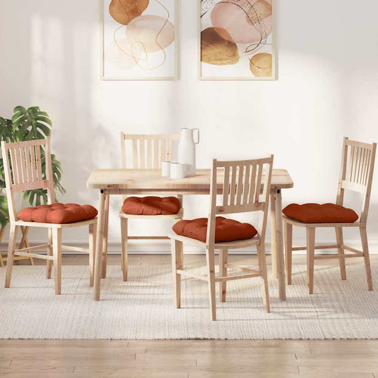 vidaXL Μαξιλάρια καθισμάτων 4 pcs Κόκκινο Πορτοκαλί 40 x 40 cm