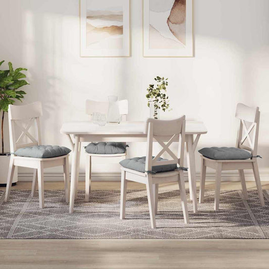 vidaXL Μαξιλάρια καθισμάτων 2 pcs Ανοιχτό γκρι 40 x 40 x 6 cm ύφασμα