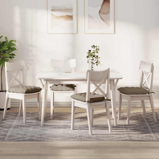 vidaXL Μαξιλάρια καθισμάτων 4 pcs Taupe 40 x 40 cm Ύφασμα Μικροΐνας