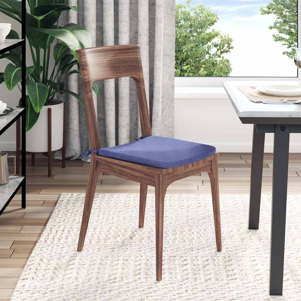 vidaXL Μαξιλάρια καθισμάτων 4 pcs Μπλε τζην 40 x 40 x 3 cm ύφασμα