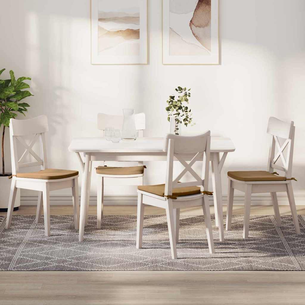 vidaXL Μαξιλάρια καθισμάτων 4 pcs Καφέ 40 x 40 x 3 cm Βελούδο