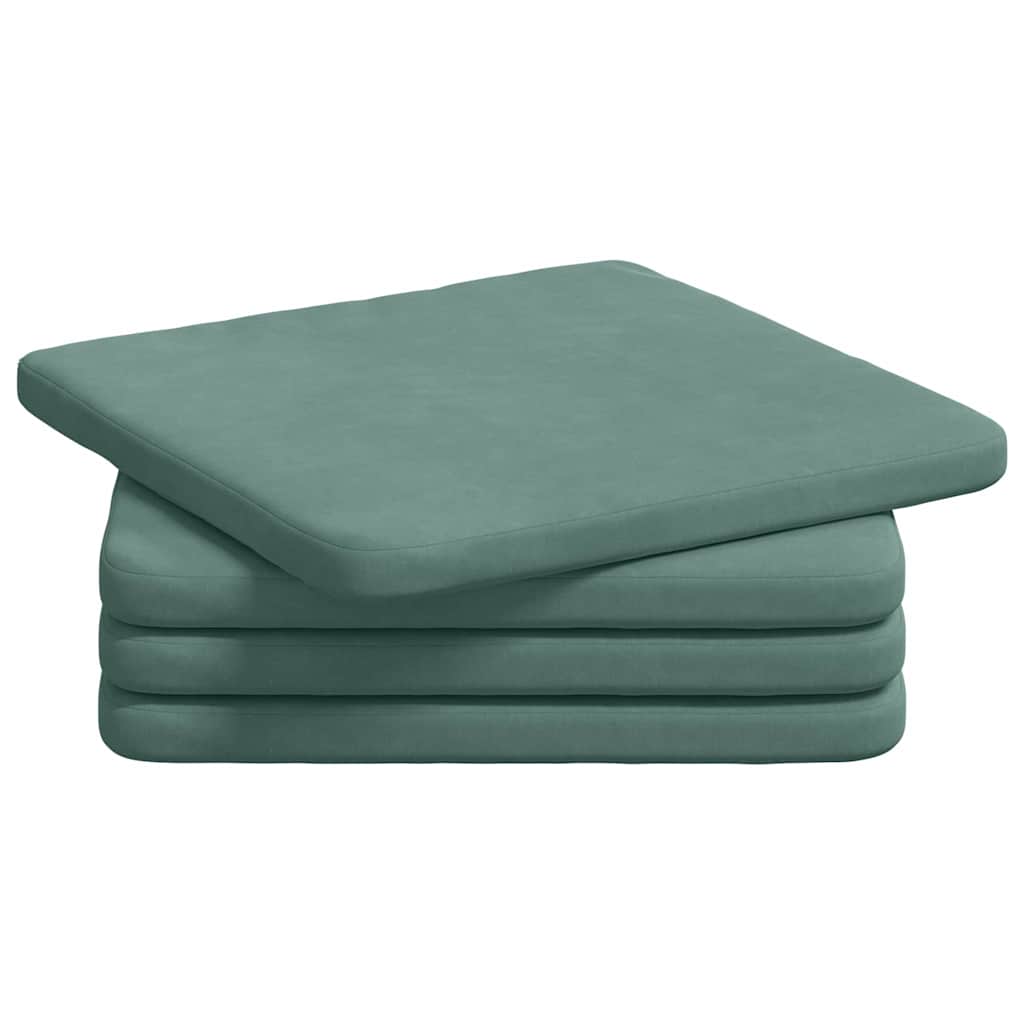vidaXL Μαξιλάρια καθισμάτων 4 pcs Θαλασσί 40 x 40 x 3 cm Βελούδο