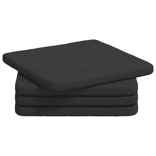 vidaXL Μαξιλάρια καθισμάτων 4 pcs Μαύρο 40 x 40 x 3 cm