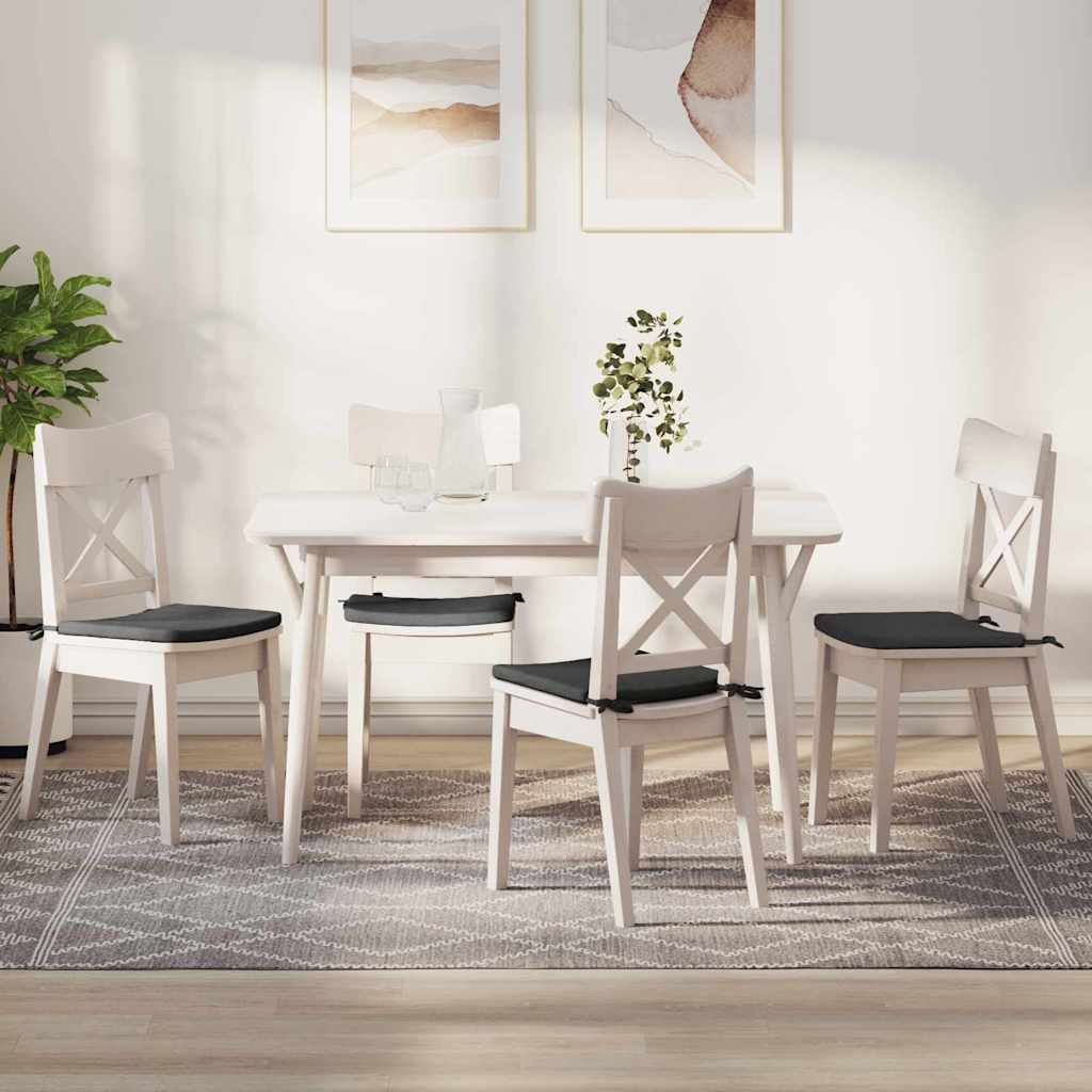 vidaXL Μαξιλάρια καθισμάτων 4 pcs Σκούρο Γκρι 40 x 40 x 3 cm