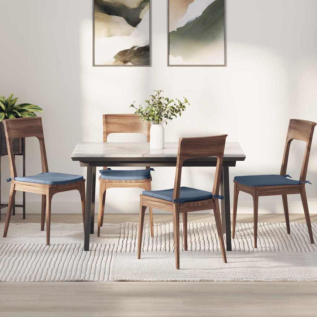 vidaXL Μαξιλάρια καθισμάτων 4 pcs Μπλε 40 x 40 x 3 cm