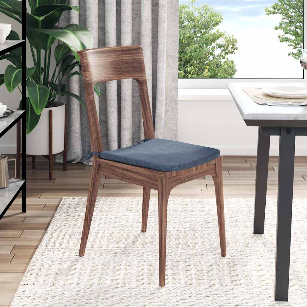 vidaXL Μαξιλάρια καθισμάτων 4 pcs Μπλε 40 x 40 x 3 cm