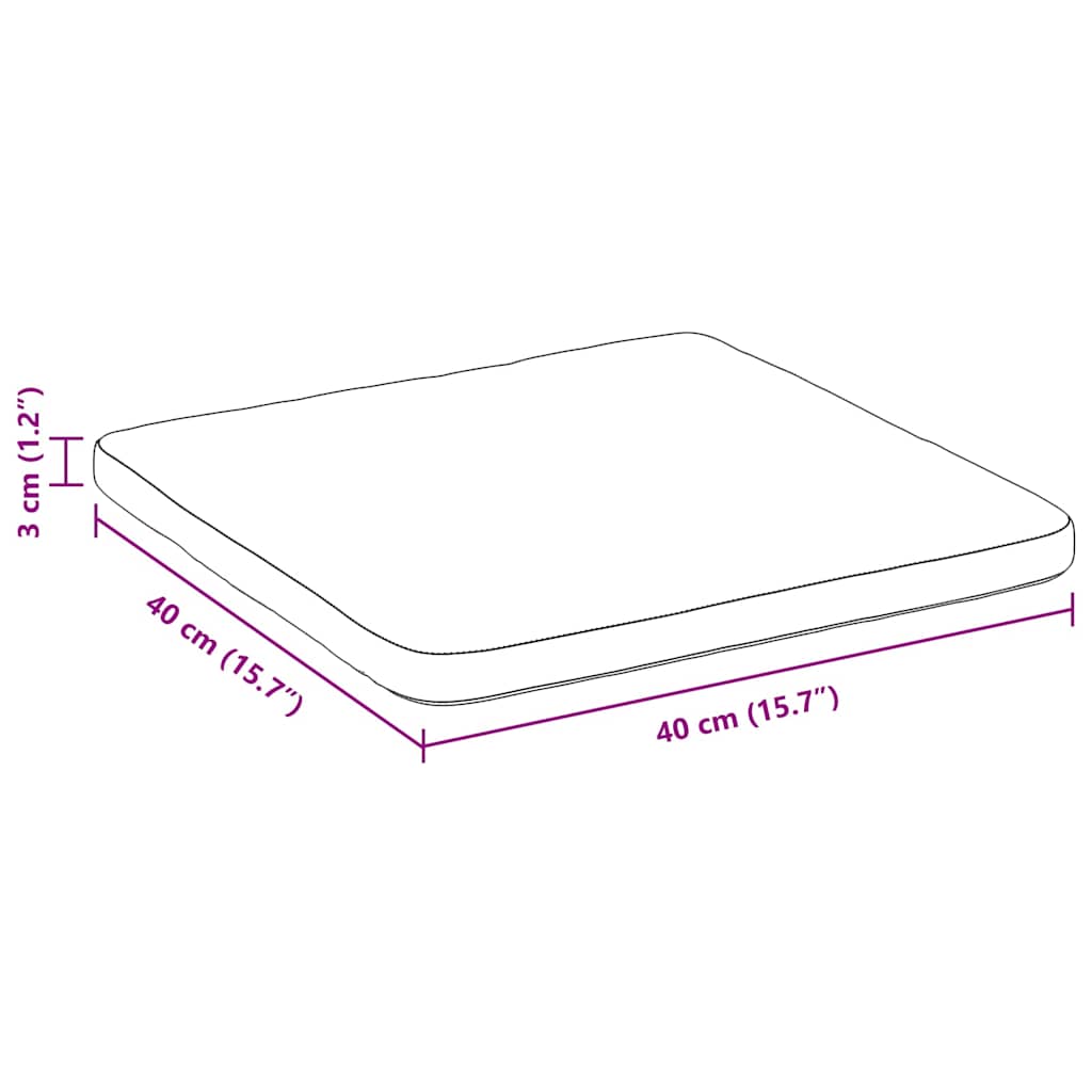 vidaXL Μαξιλάρια καθισμάτων 4 pcs Μπλε 40 x 40 x 3 cm