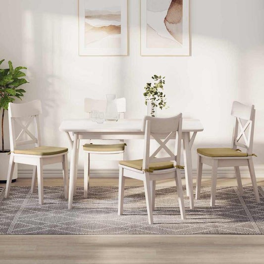 vidaXL Μαξιλάρια καθισμάτων 4 pcs Γκρι Πράσινο 40 x 40 x 3 cm