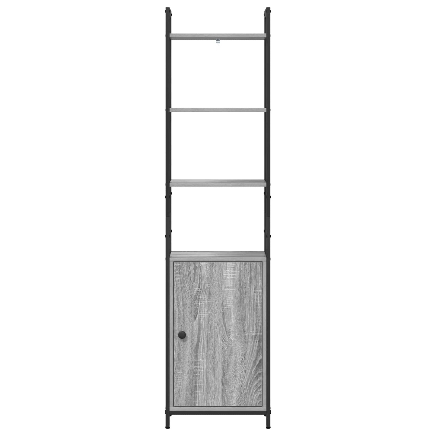 vidaXL Βιβλιοθήκη Γκρίζο Σονομα 40 x 24 x 161 εκ Επεξεργασμένο ξύλο