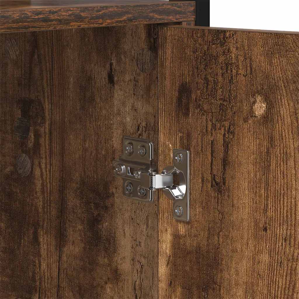 vidaXL Βιβλιοθήκη Καπνιστό Δρύς 60 x 24 x 161 εκ Επεξεργασμένο ξύλο