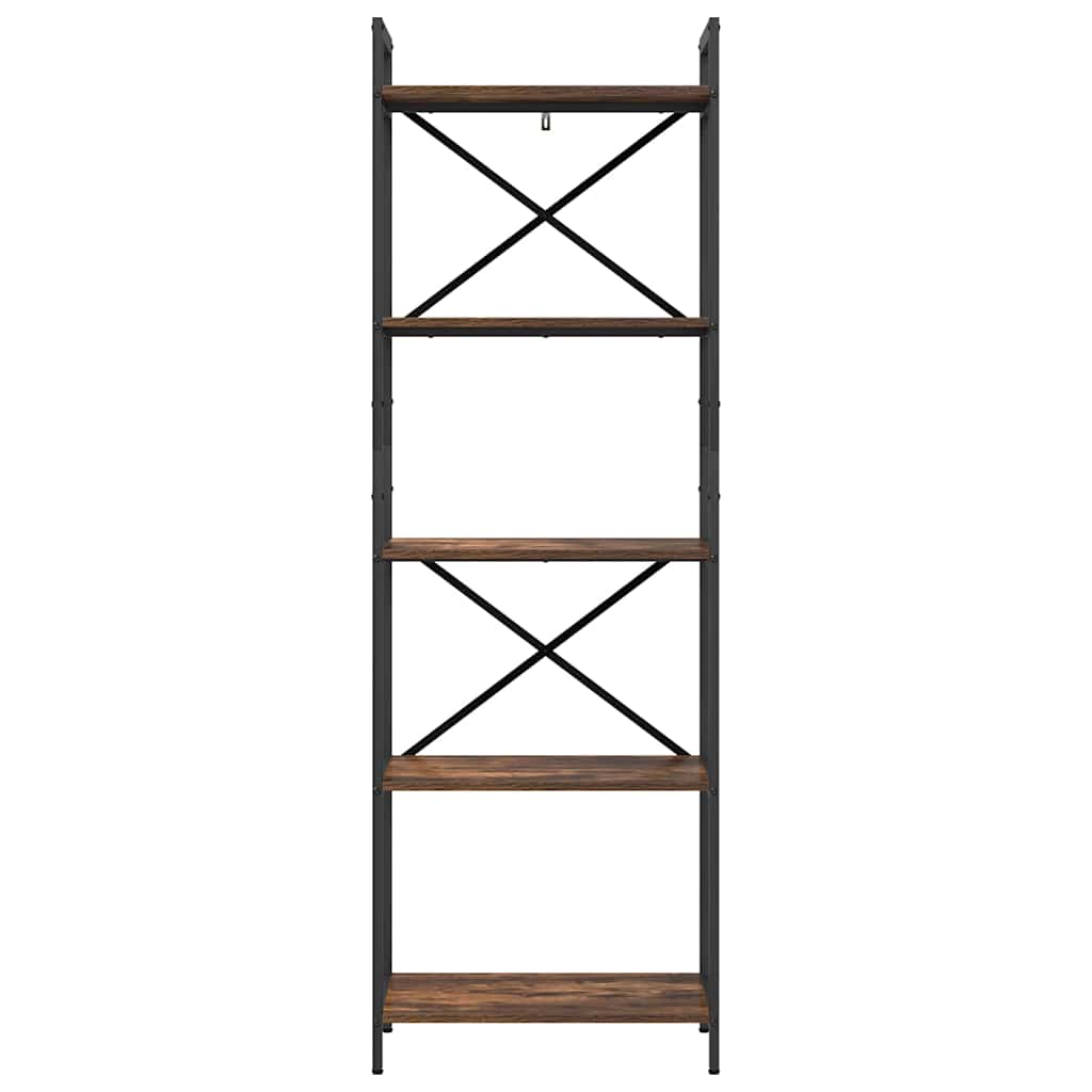 vidaXL Ράφι Βιβλίων Καπνιστό Δρύς 56 x 34 x 171 εκ Επεξεργασμένο ξύλο