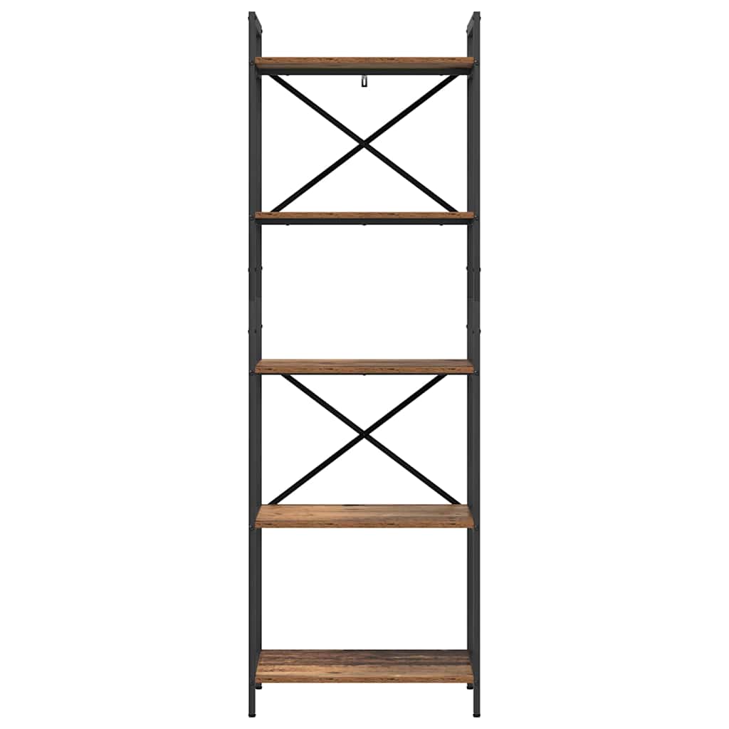 vidaXL Ράφι Βιβλίων Παλιό Ξύλο 56 x 34 x 171 εκ Επεξεργασμένο ξύλο