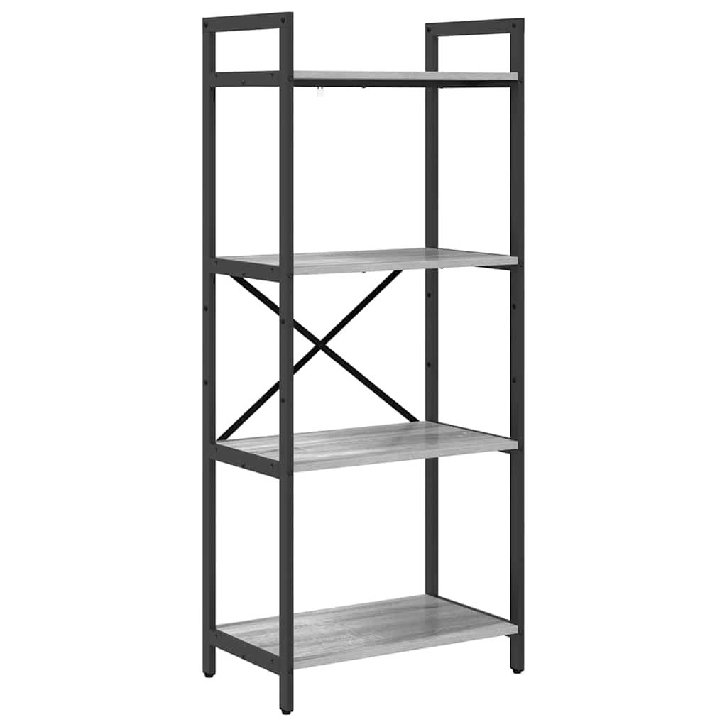 vidaXL Ράφι Βιβλίων Γκρίζο Σονομα 56 x 34 x 133,5 εκ