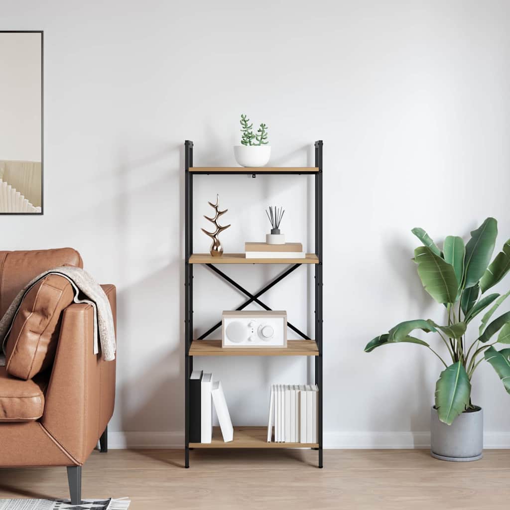 vidaXL Ράφι Βιβλίων Artisan Oak 56 x 34 x 133,5 εκ Επεξεργασμένο ξύλο