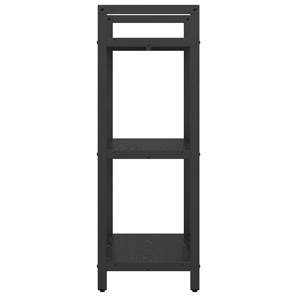vidaXL Ράφι Βιβλίων Μαύρη Οξυά 56 x 34 x 96 εκ Επεξεργασμένο ξύλο