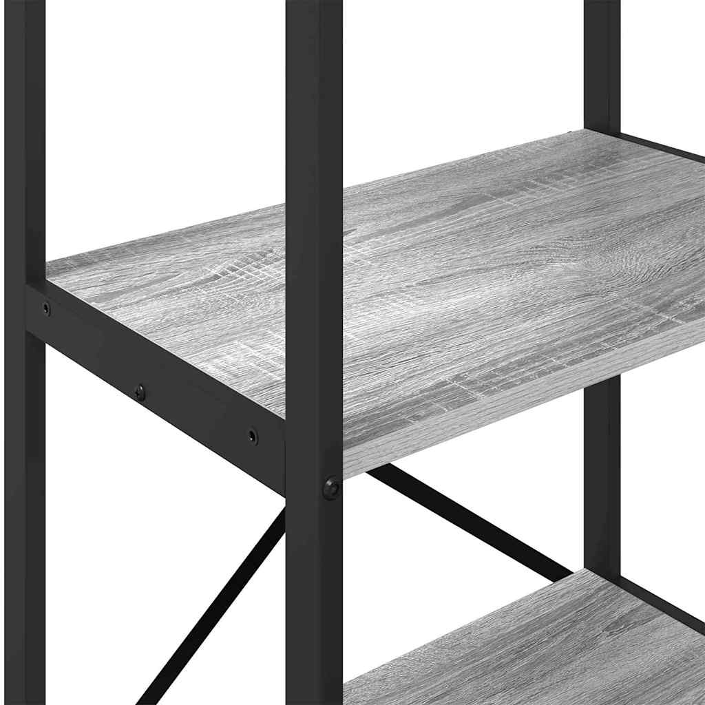 vidaXL Ράφι Βιβλίων Γκρίζο Σονομα 56 x 34 x 96 εκ Επεξεργασμένο ξύλο