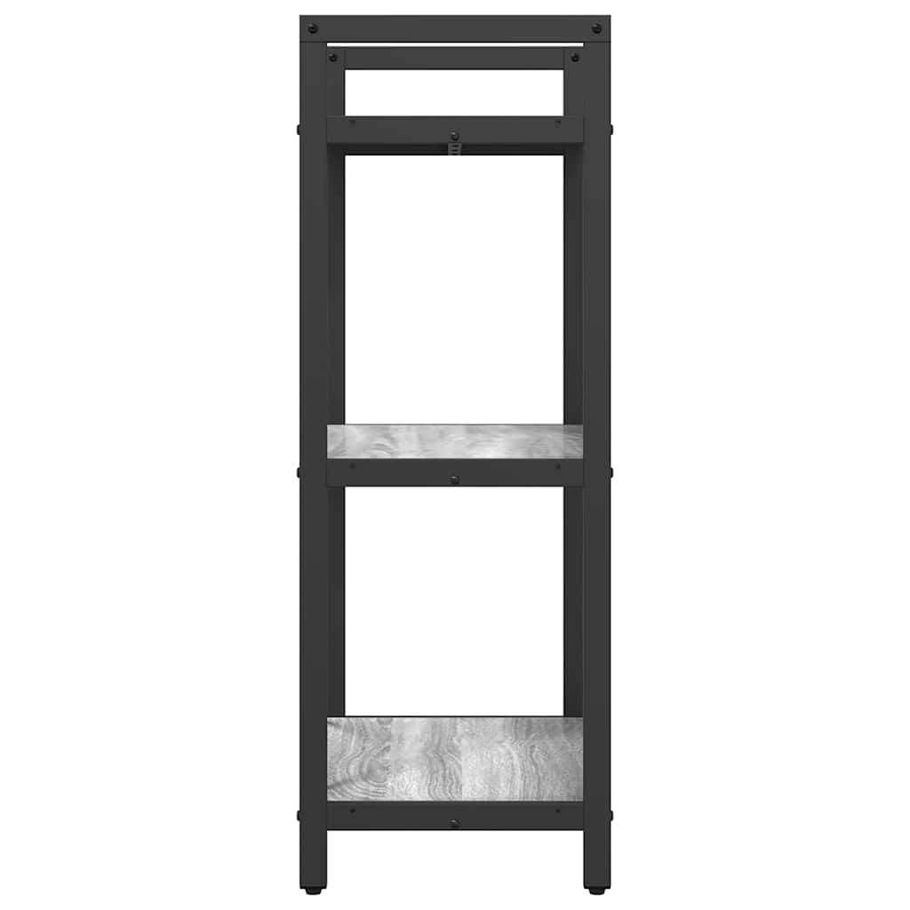 vidaXL Ράφι Βιβλίων Γκρίζο Σονομα 56 x 34 x 96 εκ Επεξεργασμένο ξύλο