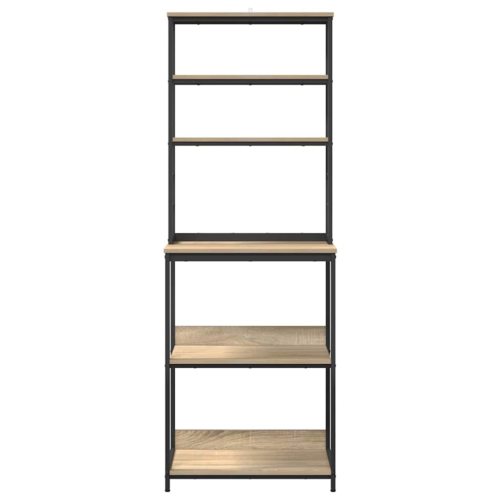 vidaXL Ράφι Κουζίνας Δρύς Sonoma 60 x 40 x 168 εκ Επεξεργασμένο ξύλο