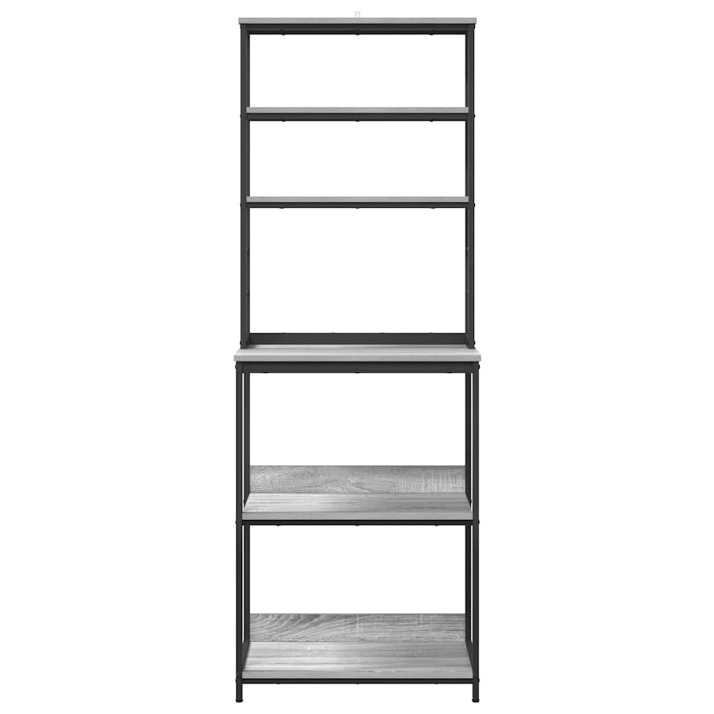 vidaXL Ράφι Κουζίνας Γκρίζο Σονομα 60 x 40 x 168 εκ Επεξεργασμένο ξύλο