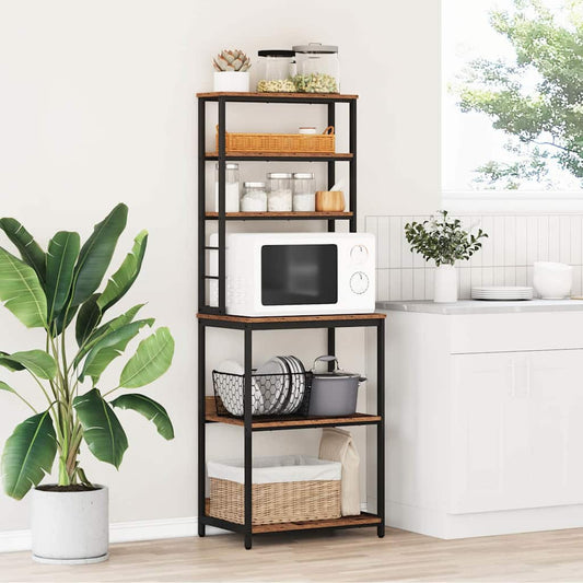 vidaXL Ράφι Κουζίνας Παλιό Ξύλο 60 x 40 x 168 εκ Επεξεργασμένο ξύλο