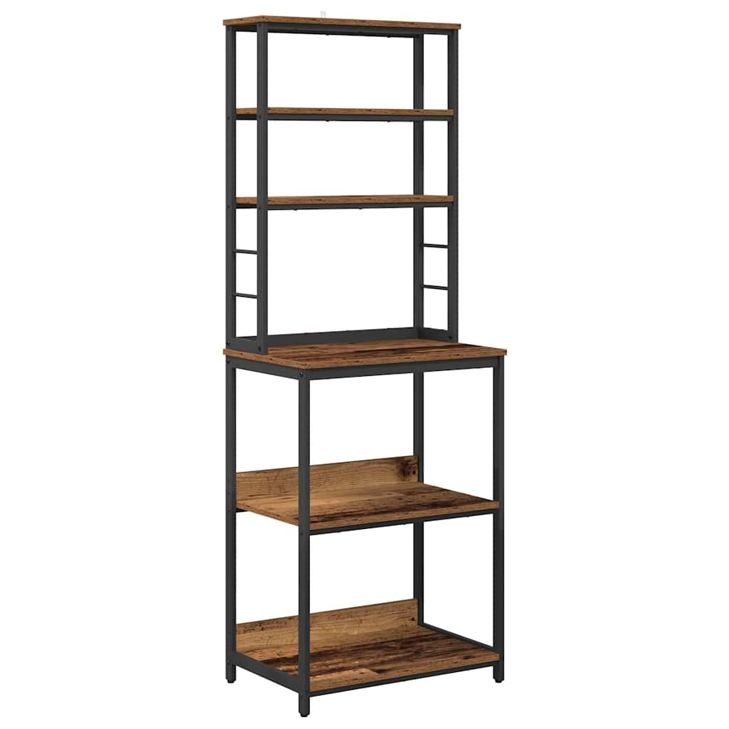 vidaXL Ράφι Κουζίνας Παλιό Ξύλο 60 x 40 x 168 εκ Επεξεργασμένο ξύλο