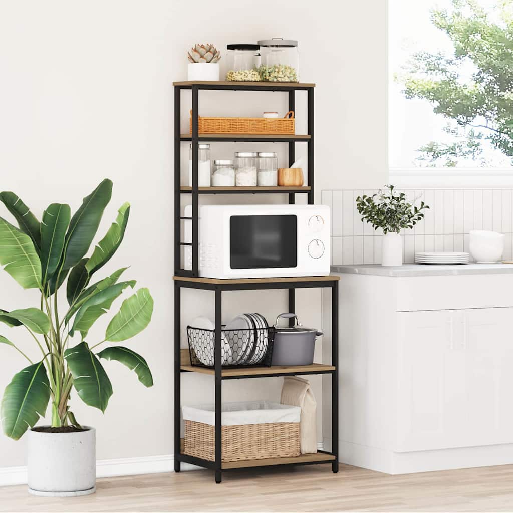 vidaXL Ράφι Κουζίνας Artisan Oak 60 x 40 x 168 εκ Επεξεργασμένο ξύλο