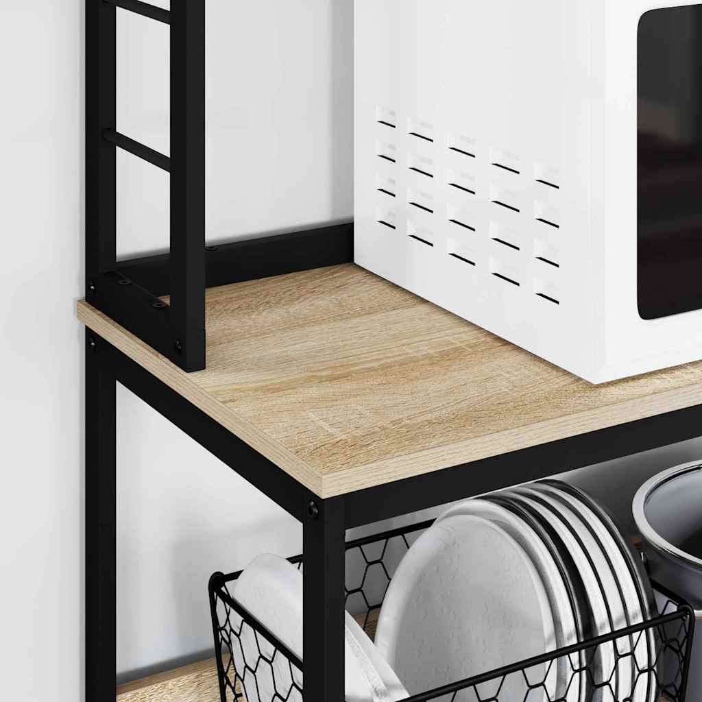 vidaXL Ράφι Κουζίνας Δρύς Sonoma 80 x 40 x 168 εκ Επεξεργασμένο ξύλο