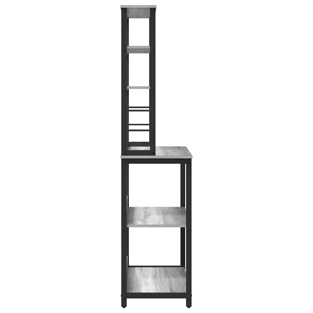 vidaXL Ράφι Κουζίνας Γκρίζο Σονομα 80 x 40 x 168 εκ Επεξεργασμένο ξύλο