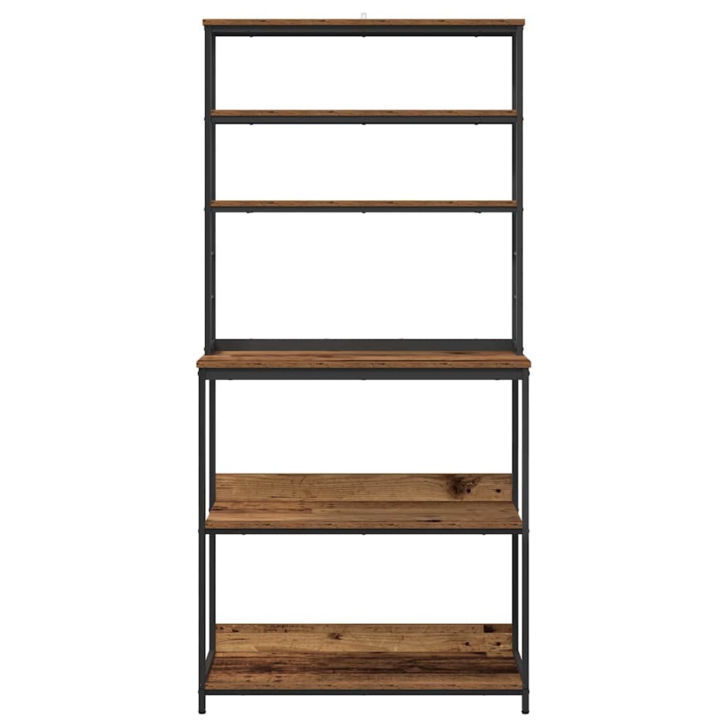 vidaXL Ράφι Κουζίνας Παλιό Ξύλο 80 x 40 x 168 εκ Επεξεργασμένο ξύλο