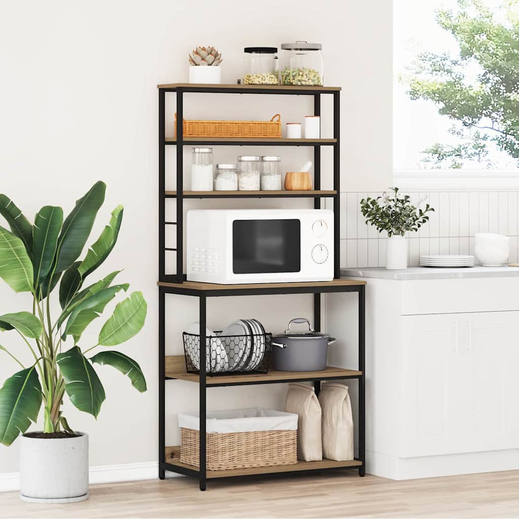 vidaXL Ράφι Κουζίνας Artisan Oak 80 x 40 x 168 εκ Επεξεργασμένο ξύλο