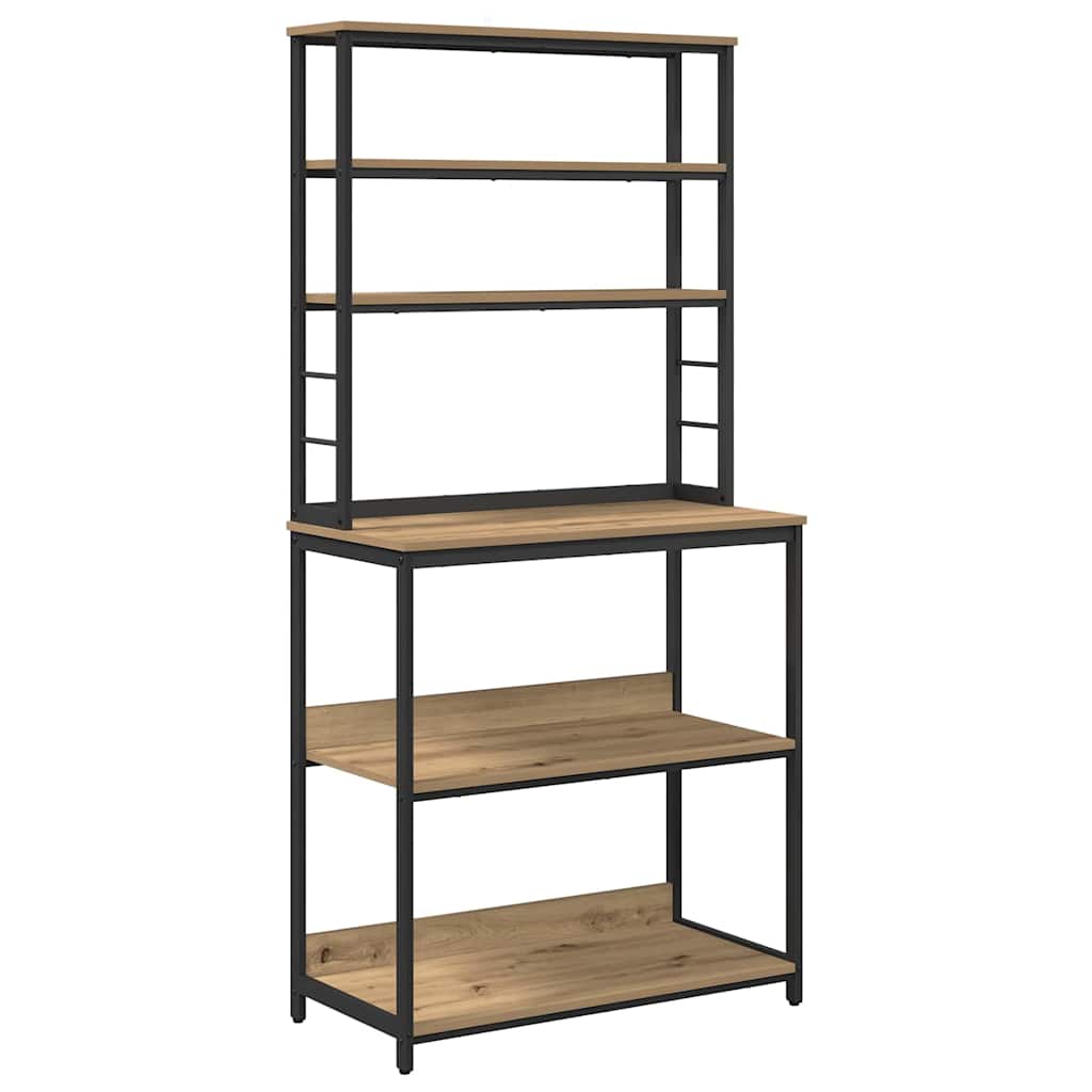 vidaXL Ράφι Κουζίνας Artisan Oak 80 x 40 x 168 εκ Επεξεργασμένο ξύλο