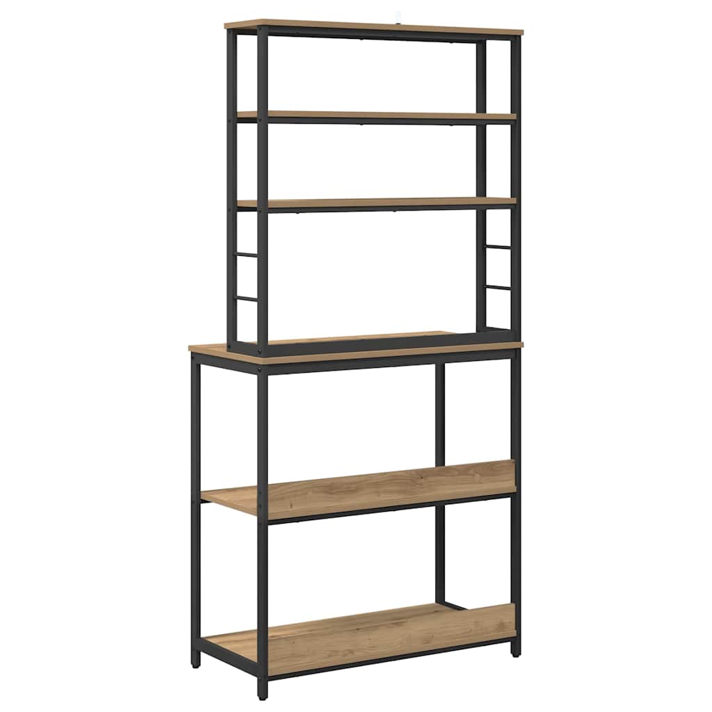 vidaXL Ράφι Κουζίνας Artisan Oak 80 x 40 x 168 εκ Επεξεργασμένο ξύλο