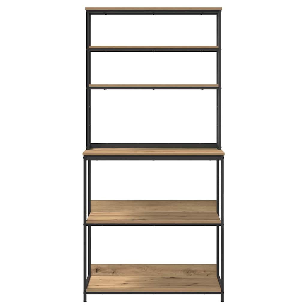 vidaXL Ράφι Κουζίνας Artisan Oak 80 x 40 x 168 εκ Επεξεργασμένο ξύλο