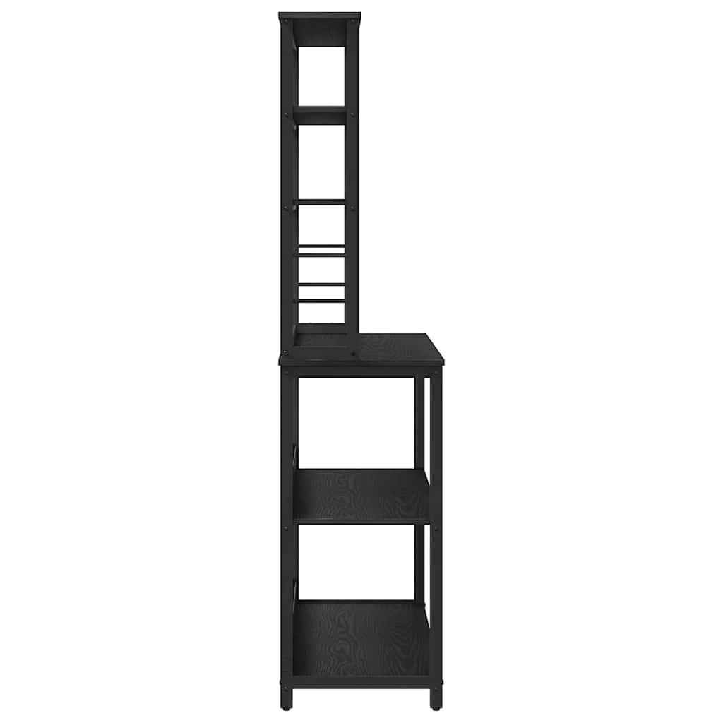 vidaXL Ράφι Κουζίνας Μαύρη Οξυά 100 x 40 x 168 εκ Επεξεργασμένο ξύλο