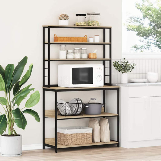 vidaXL Ράφι Κουζίνας Δρύς Sonoma 100 x 40 x 168 εκ Επεξεργασμένο ξύλο