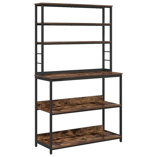 vidaXL Ράφι Κουζίνας Καπνιστό Δρύς 100 x 40 x 168 εκ