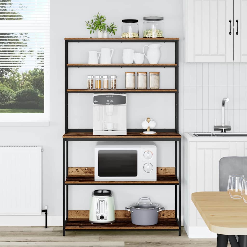 vidaXL Ράφι Κουζίνας Παλιό Ξύλο 100 x 40 x 168 εκ Επεξεργασμένο ξύλο