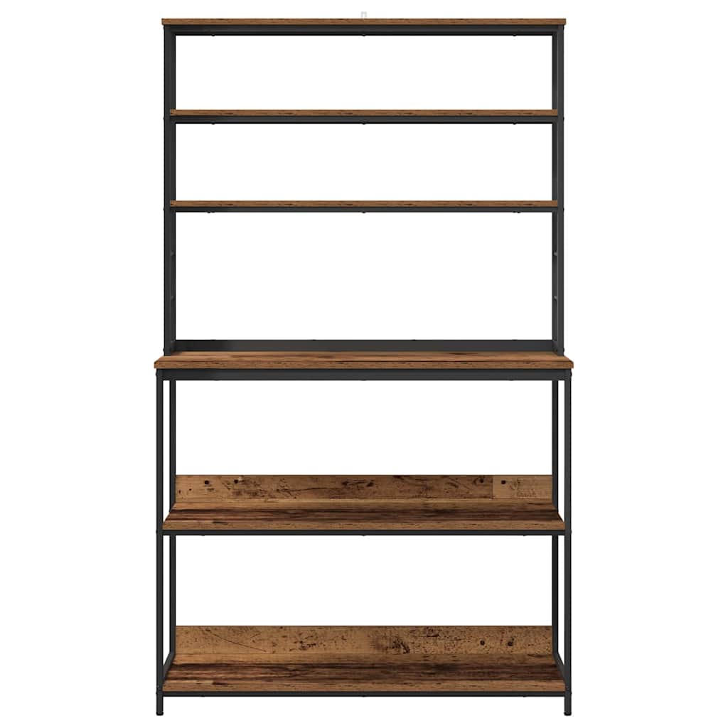 vidaXL Ράφι Κουζίνας Παλιό Ξύλο 100 x 40 x 168 εκ Επεξεργασμένο ξύλο