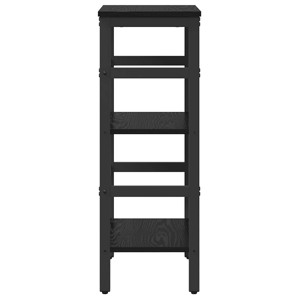 vidaXL Ράφι Βιβλίων Μαύρη Οξυά 40 x 29,5 x 81 εκ Επεξεργασμένο ξύλο