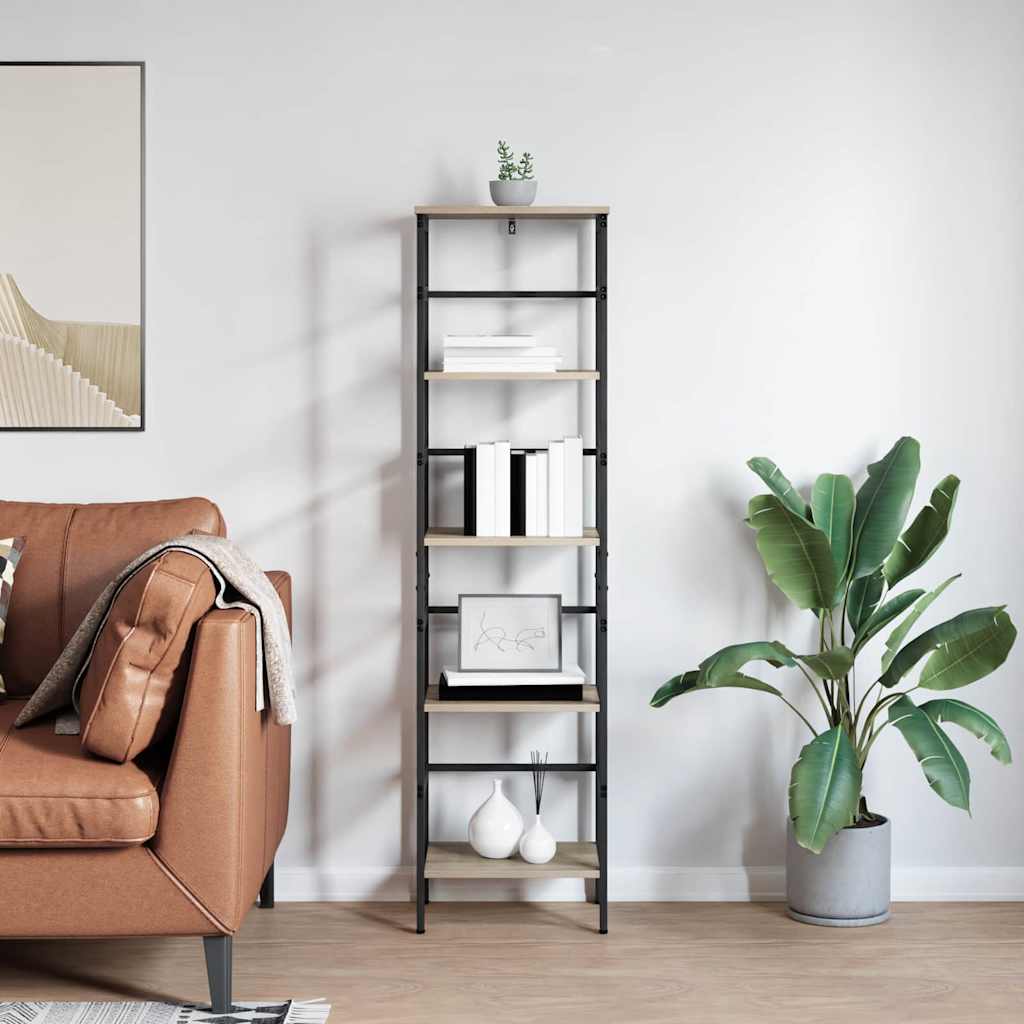 vidaXL Ράφι Βιβλίων Δρύς Sonoma 40 x 29,5 x 149 εκ Επεξεργασμένο ξύλο