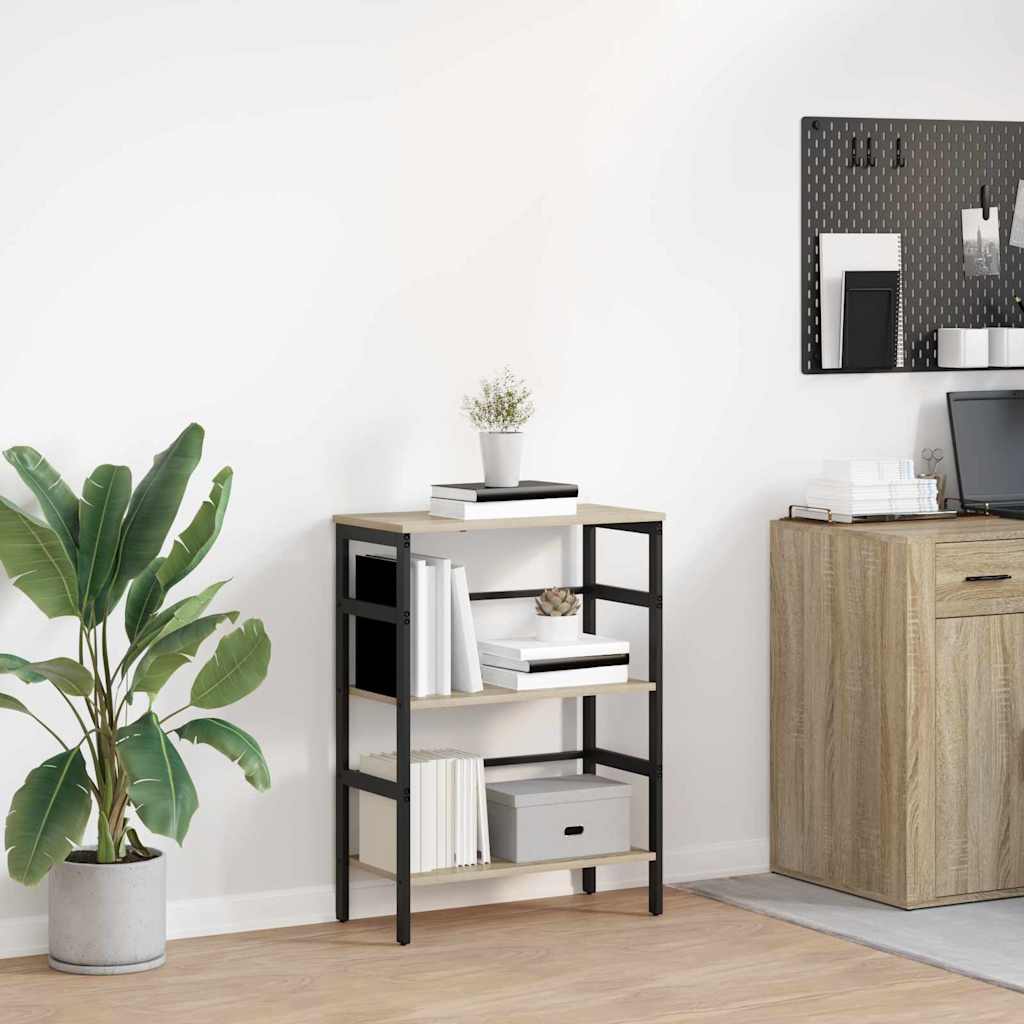 vidaXL Ράφι Βιβλίων Δρύς Sonoma 60 x 29,5 x 81 εκ Επεξεργασμένο ξύλο