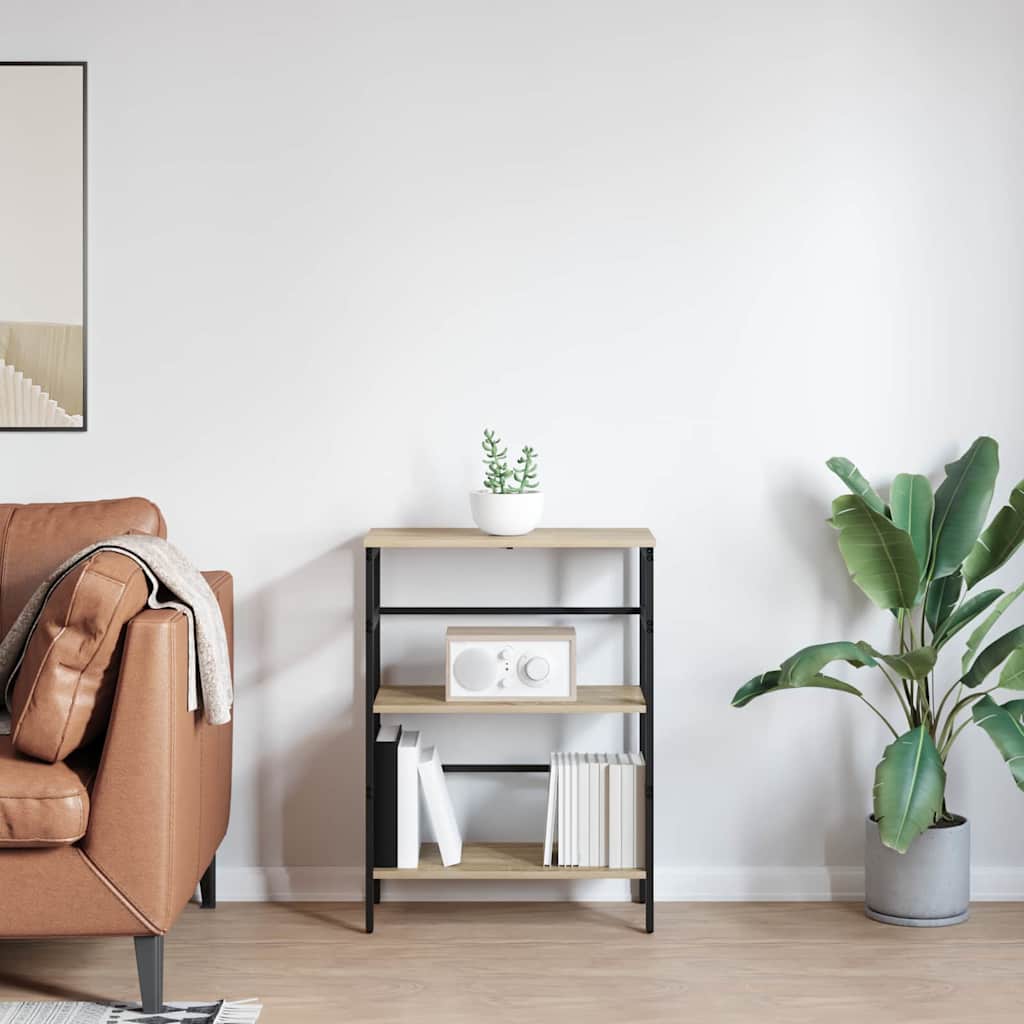 vidaXL Ράφι Βιβλίων Δρύς Sonoma 60 x 29,5 x 81 εκ Επεξεργασμένο ξύλο