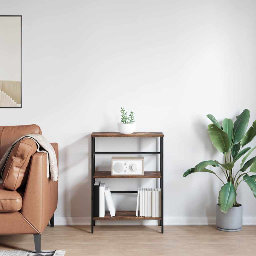 vidaXL Ράφι Βιβλίων Καπνιστό Δρύς 60 x 29,5 x 81 εκ Επεξεργασμένο ξύλο