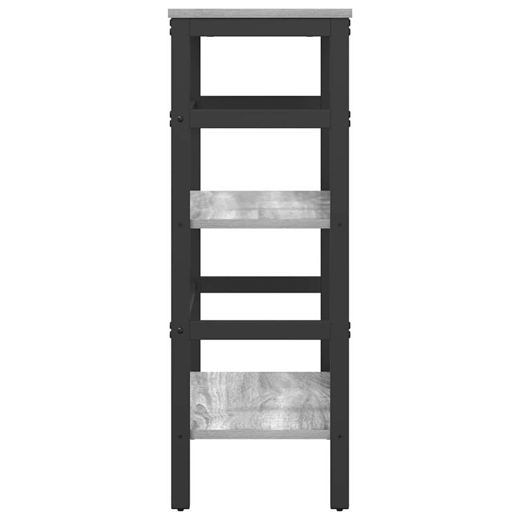 vidaXL Ράφι Βιβλίων Γκρίζο Σονομα 60 x 29,5 x 81 εκ Επεξεργασμένο ξύλο